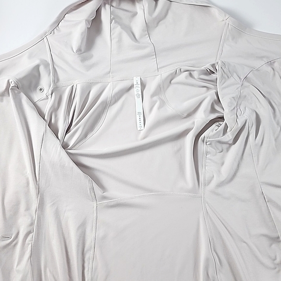 Lululemon Every Journey Hooded Zip Up Jacket Stone WhiteThumbholes Size 8 - Picture 9 of 13
